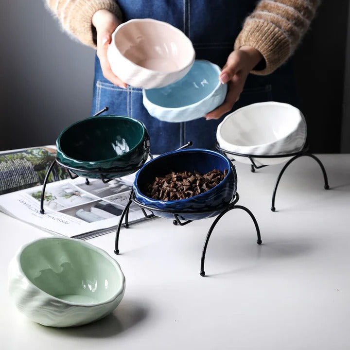 Elevate Your Cat's Dining Experience with Our Stylish Ceramic Bowls