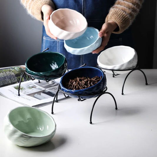 Elevate Your Cat's Dining Experience with Our Stylish Ceramic Bowls