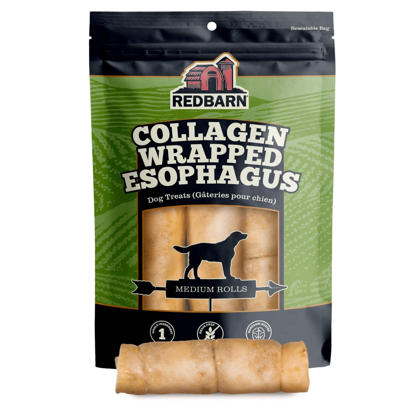 Collagen Wrapped Beef Esophagus Roll – Natural Dog Chew