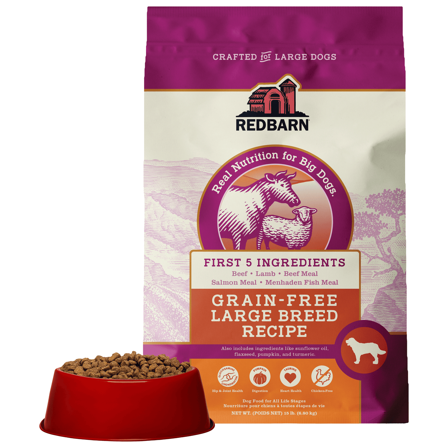Grain-Free Large Breed Kibble – First-Five High-Protein Recipe