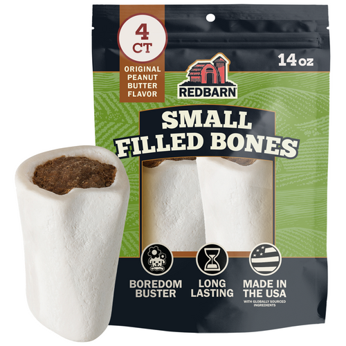 Filled Beef Bone Dog Chew – Peanut Butter Flavor